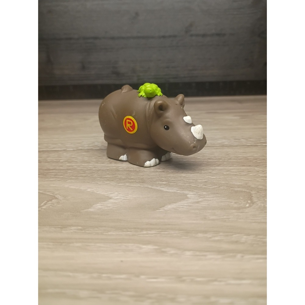Fisher Price Little People R - Rhino Zoo Figure Ark ABC 2004 Mattel